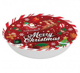 32 cm red pvc Merry Christmas bowl