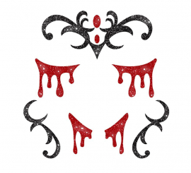 Glitter Facial Vampiro 20x20 cm