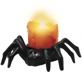 Black spider with 9x6 cm electronic candle