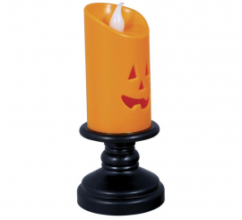 Caixa de 12 velas laranja com luz de 12,5 cm