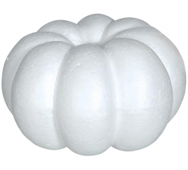 White cork pumpkin for decoration, 18x10 cm