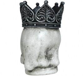 Skull with Crown 14x11 cm