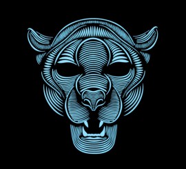 Panther mask LED lighting