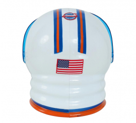 Capacete de astronauta branco e azul