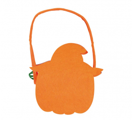 Felt Pumpkin Basket 17 X 20 cms