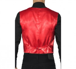 Colete de lantejoulas vermelho masculino