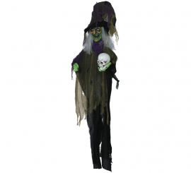 Witch Skull Pendant with Light, Sound and Movement 180 cm