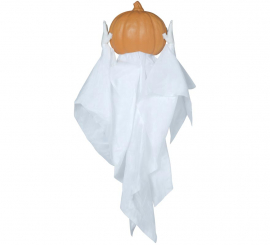 Pingente Fantasma Abóbora com Luz, Som e Movimento 90 cm