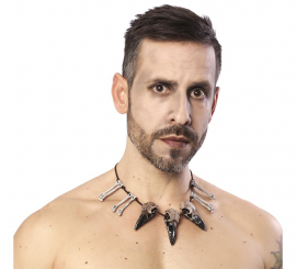 Crow Heads Necklace 76x6x2 cm