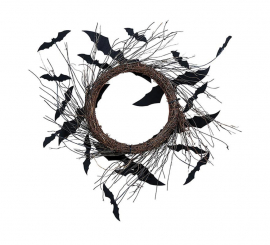 Coroa Morcego Preto 30 cm