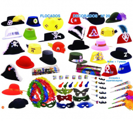 Premium Deluxe New Year's Eve party favors in a metallic bag. Bag + 7 pieces