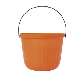 Balde de abóbora de plástico de 15cm para o Halloween