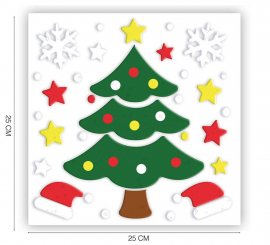 Decoração em Gel Árvore de Natal 20x25 cm