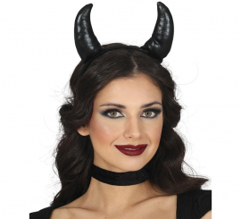 Black Demon Horns Headband