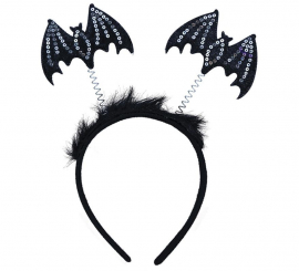 Tiara de morcegos de lantejoulas