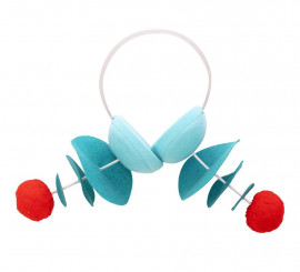 Blue and red space headband 16 cm each side