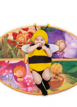 Fato de abelha Maya com manta para bebê