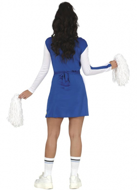 Traje de líder de torcida da equipe azul feminina