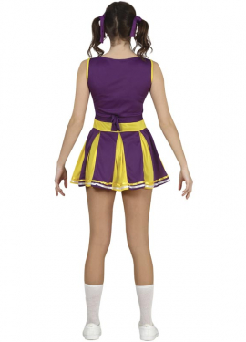 Traje de líder de torcida da equipe roxa adolescente