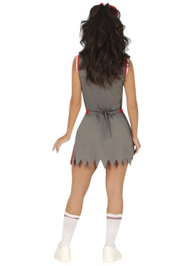 Fantasia de líder de torcida zumbi para mulher