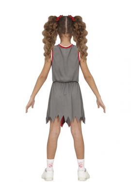 Fantasia de líder de torcida zumbi para menina