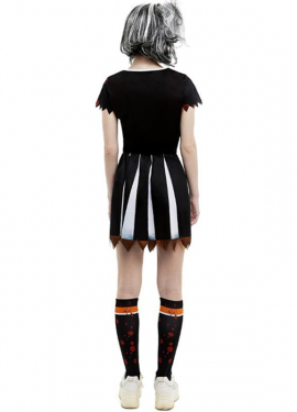 Women's Black Zombie Team Cheerleader Costume