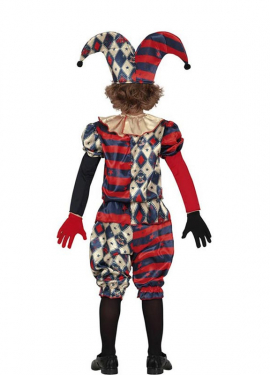 Fato clássico de arlequim de diamante para menino