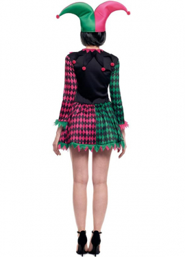 Tricolor Harlequina costume for women