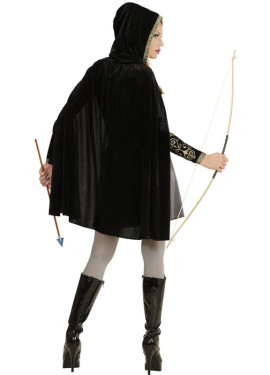 Black and gray Medieval Archer costume for women