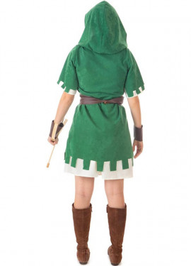 Green Archer Costume with Hood for Women