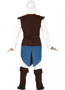 Fato de assassino azul para homem