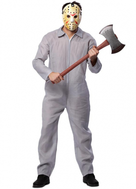 Gray Work Jumpsuit Assassin Costume for Men