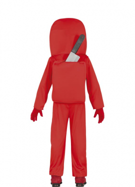 Fantasia de astronauta do Kids Red Imposter