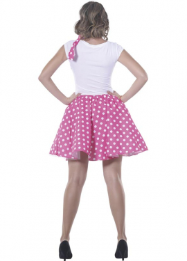 Fato de dançarina Pin up rosa para mulher