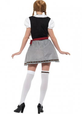 Fato bávaro preto para mulher