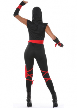 Fato de Ninja preto para mulher