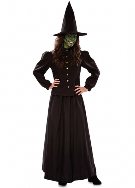 Fato de bruxa clássico para mulher