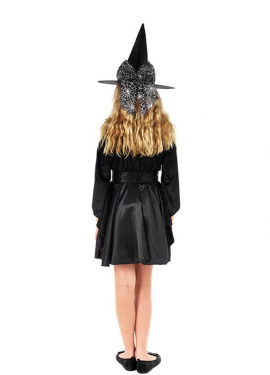 Black Witch Cobwebs Costume for Girl