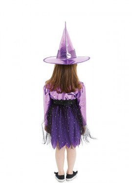 Fato de Bruxa Baby Lilás para menina e bebé