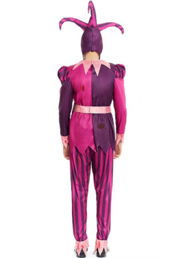 Fato de assassino roxo com chapéu para homem