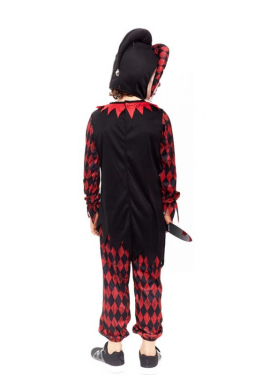 Fato de esqueleto de bobo da corte para criança