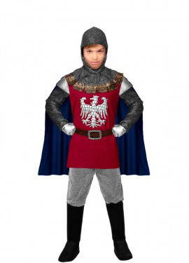 Fato de Cavaleiro Águia Vermelha com capa para criança
