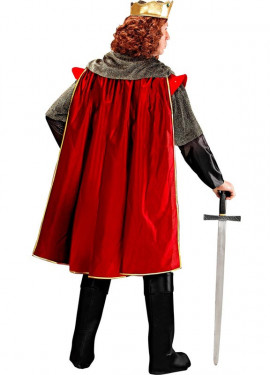 Red and Green Royal Knight Costume for Men
