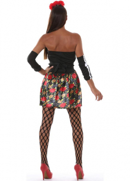 Fato de Halloween Catrina Skull para mulher