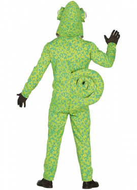 Fato masculina de camaleão verde salpicado