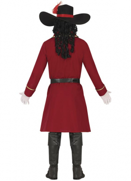 Fato masculina de capitão pirata corsário