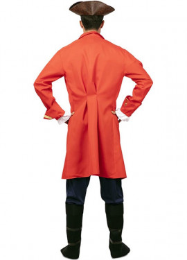 Fato de Capitão Pirata Vermelho com Cinto para Homem