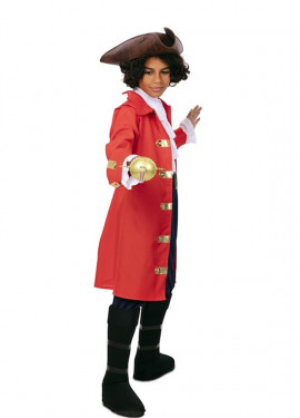 Red Pirate Captain Costume with Belt for Boys