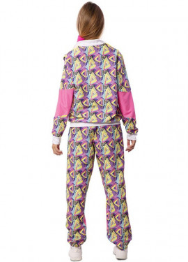 Fato de treino dos anos 90 com estampa verde para mulher