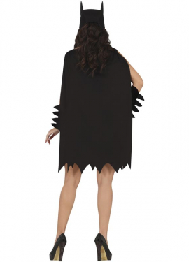 Fato de menina morcego em quadrinhos para mulher